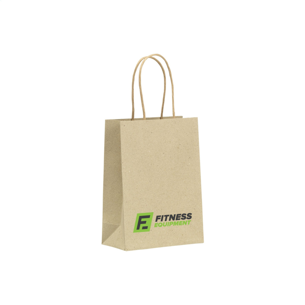 Logo trade promotional gifts picture of: Leaf It Bag recycled grass paper (120 g/m²) S